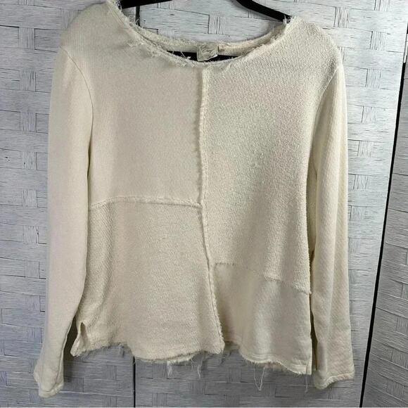 White Crow  patchwork, sweatshirt, minimalist, casual, soft, bohemian festival - Picture 1 of 8